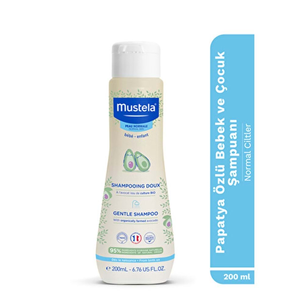 MUSTELA %95 Doğal Içerikli Papatya İçeren Göz Yakmayan Kolay Tarama Bebek Ve Çocuk Şampuanı 500 ml