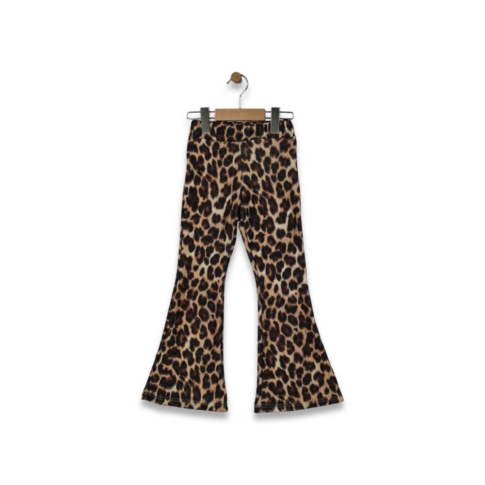 PANTOLON 6-14 YAŞ 25014 KıZ LEOPAR DESEN İSPANYOL PANTOLON