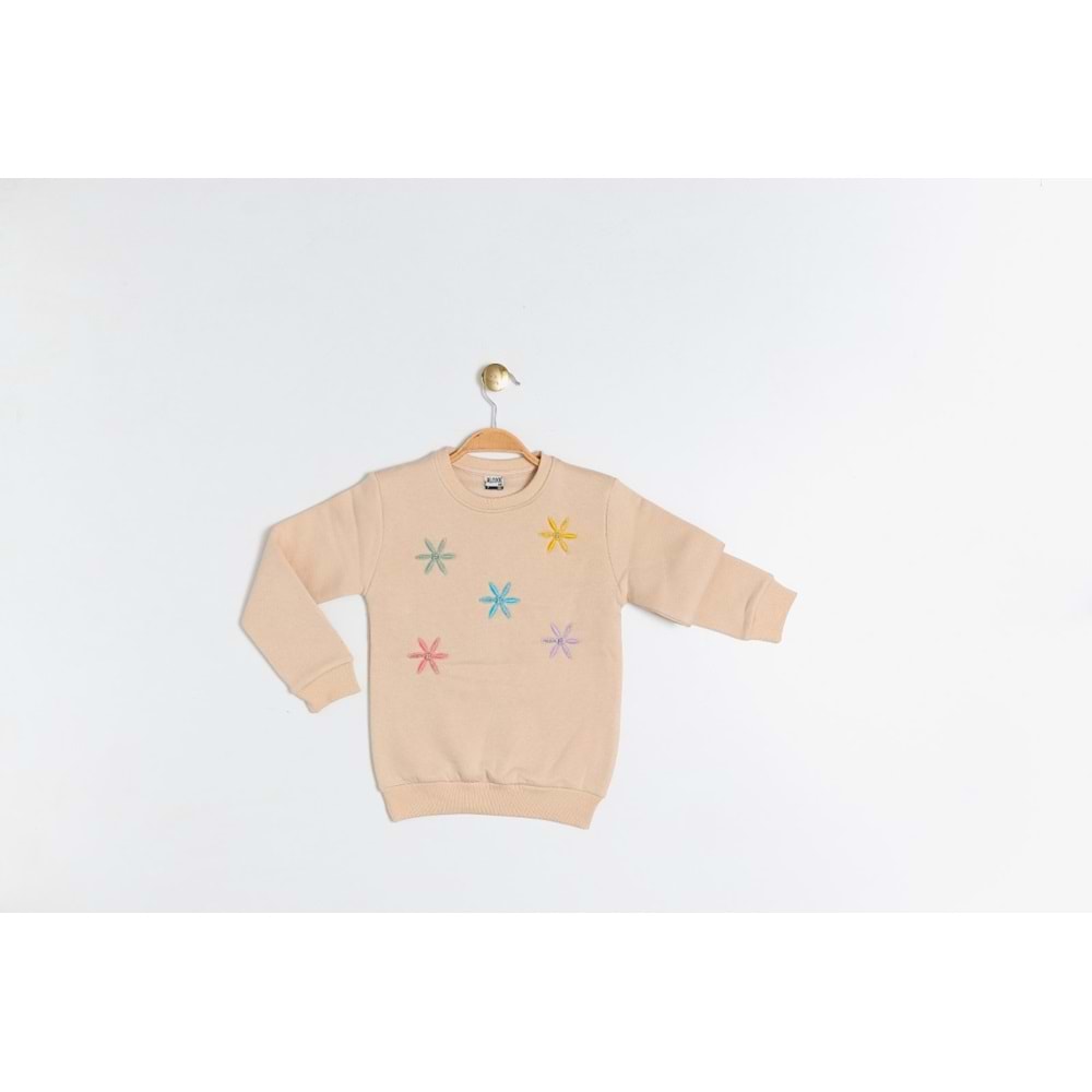 TİŞÖRT 5-6-7-8 YAŞ 2181 KIZ YILDIZ NAKIŞLI KIZ TİŞÖRT