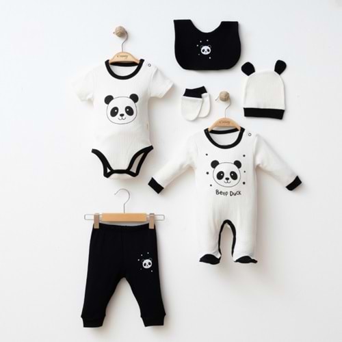 BEBE TK 1-3 AY 25221 ERKEK PANDA BASKILI 6 LI SET