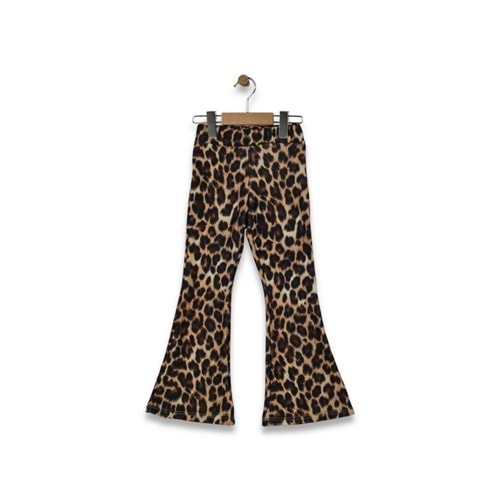 PANTOLON 6-14 YAŞ 25014 KıZ LEOPAR DESEN İSPANYOL PANTOLON